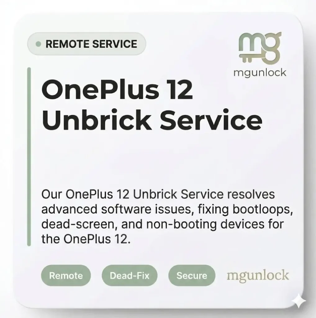 OnePlus 12 Unbrick Service