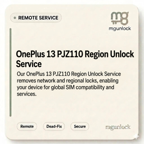 OnePlus 13 PJZ110 region unlock Service