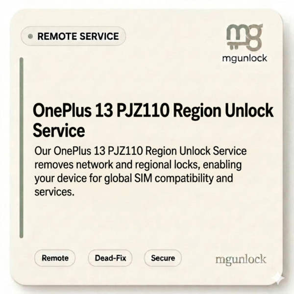 OnePlus 13 PJZ110 region unlock Service
