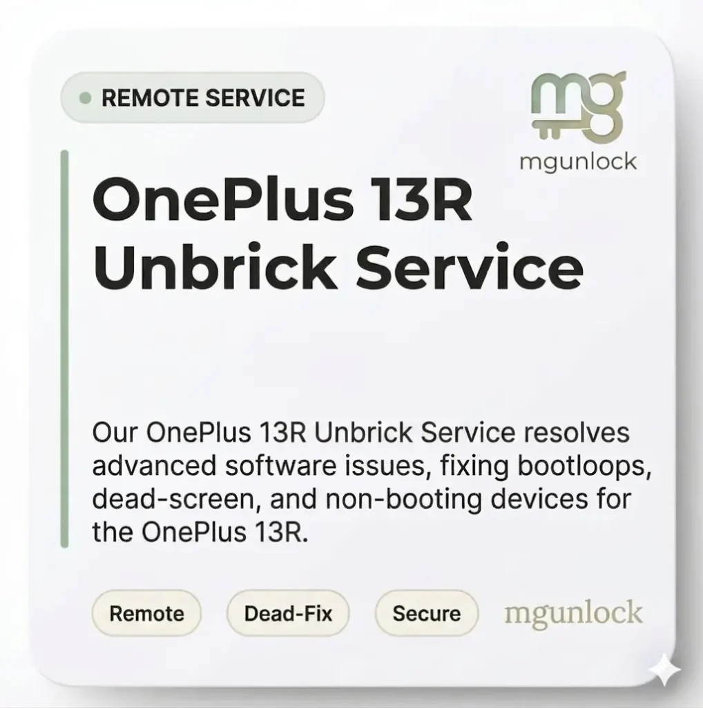 OnePlus 13R Unbrick