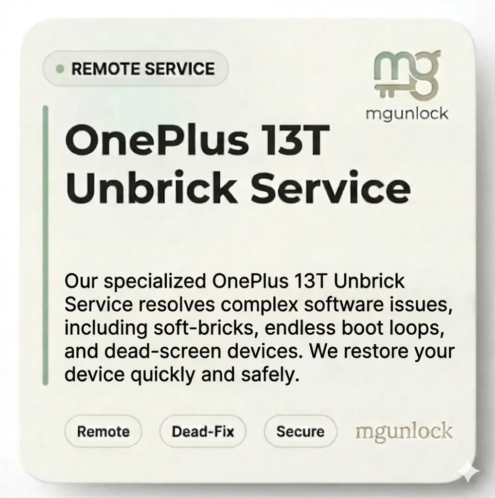 OnePlus 13T Unbrick Service