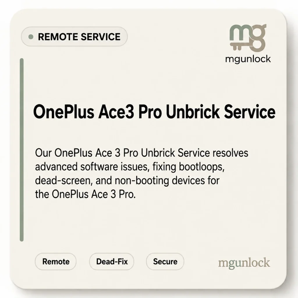 OnePlus Ace 3 Pro Unbrick