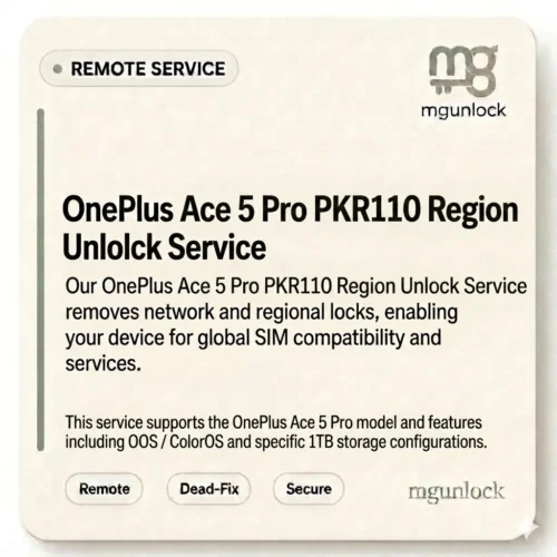 OnePlus Ace 5 Pro PKR110 region unlock Service