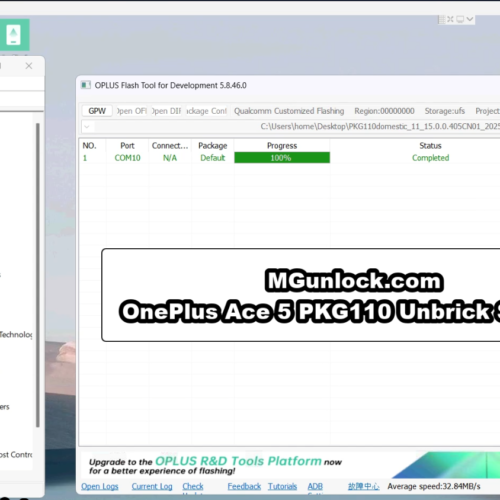 OnePlus Ace 5 Unbrick Service - PKG110 firmware