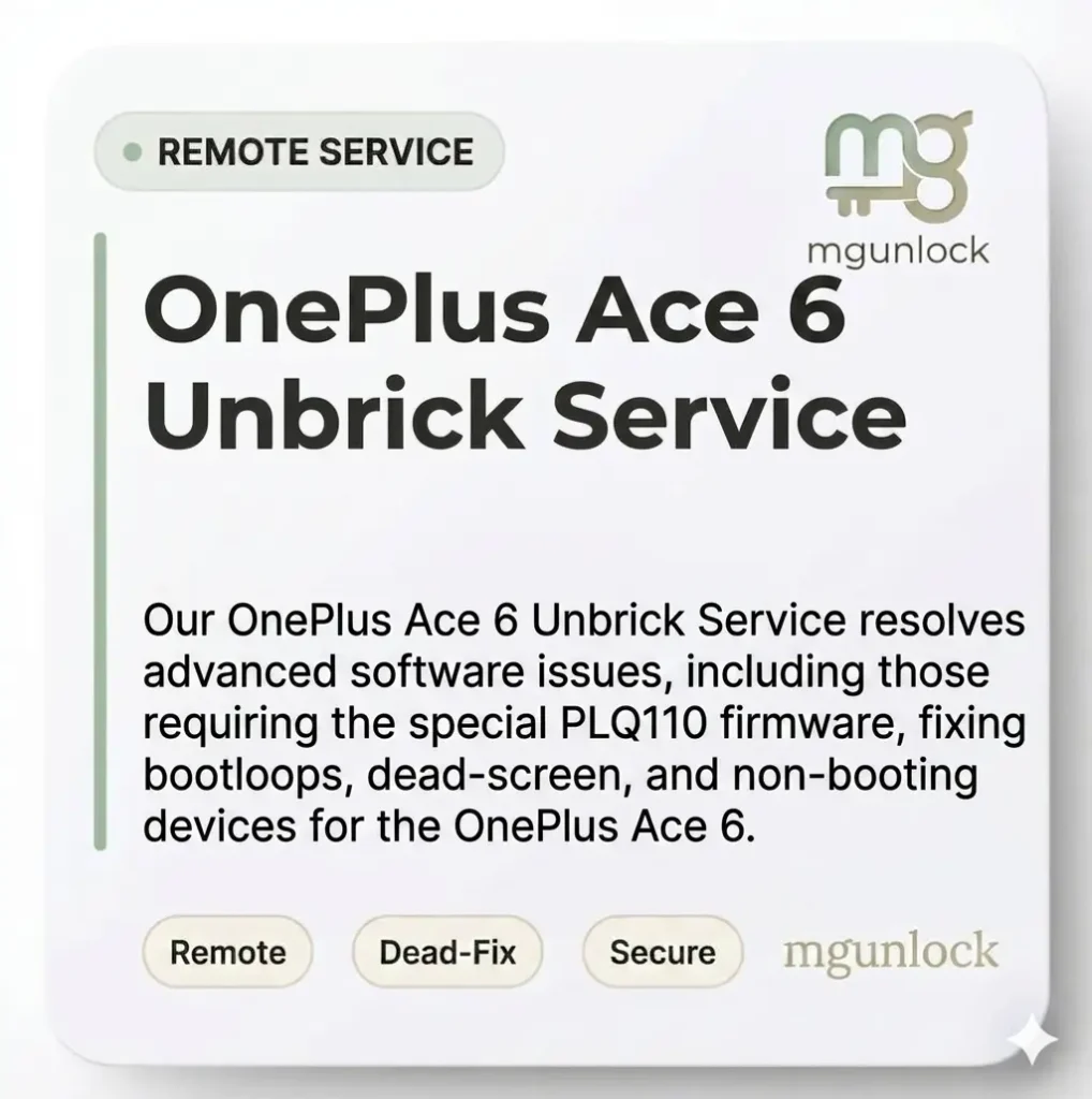 Oneplus Ace 6 unbrick PLQ110 firmware