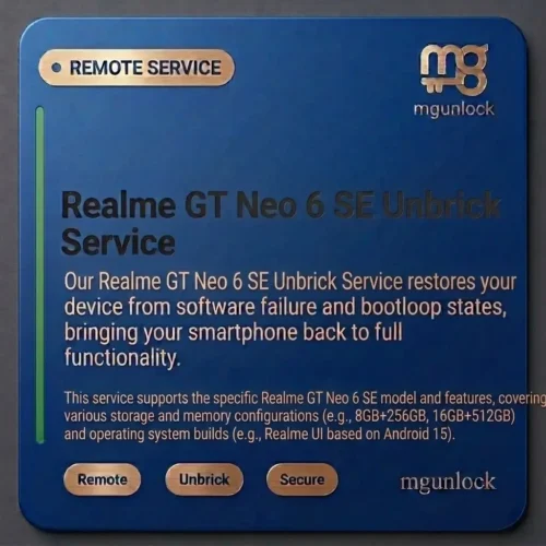 Realme GT Neo 6 SE Unbrick Services RMX3850 Firmware