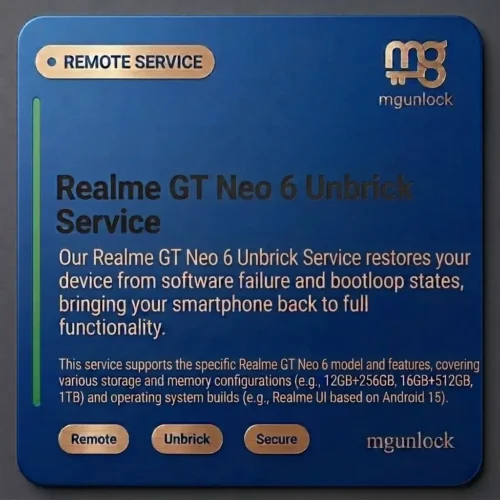 Realme GT Neo 6 Unbrick Services RMX3852 Firmware